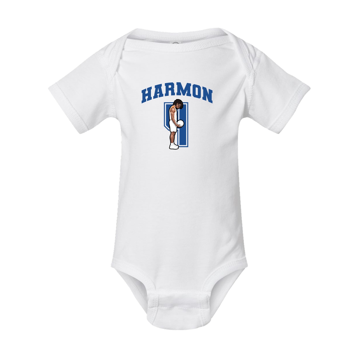 Baby Onesie — Number in White