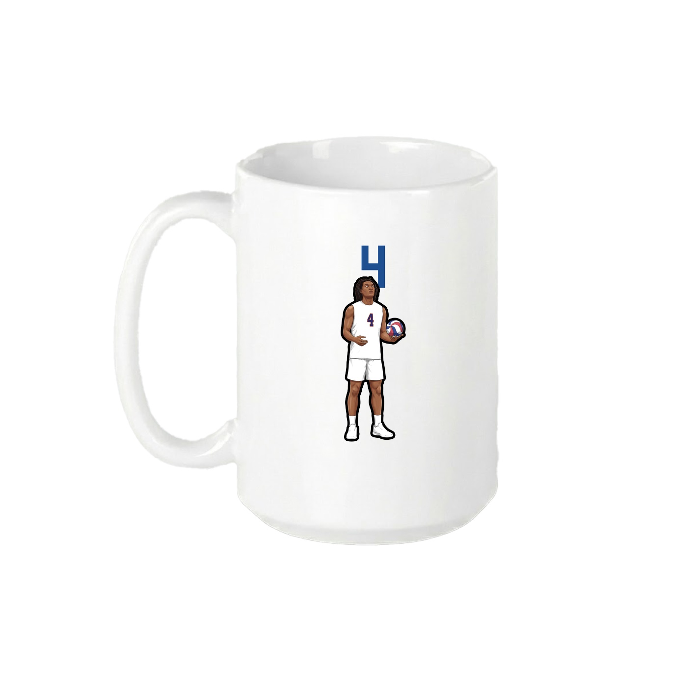 15oz Coffee Mug — Number Top in White