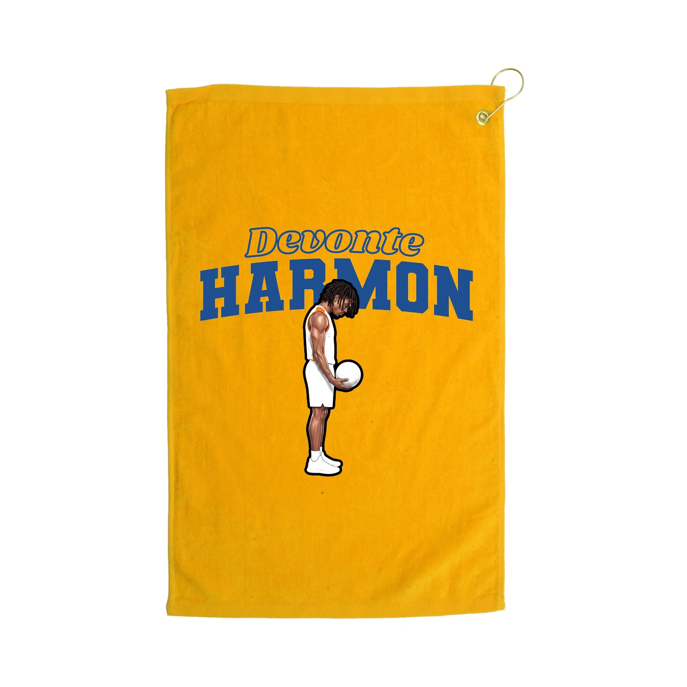 Golf Towel — Name Arch in Gold