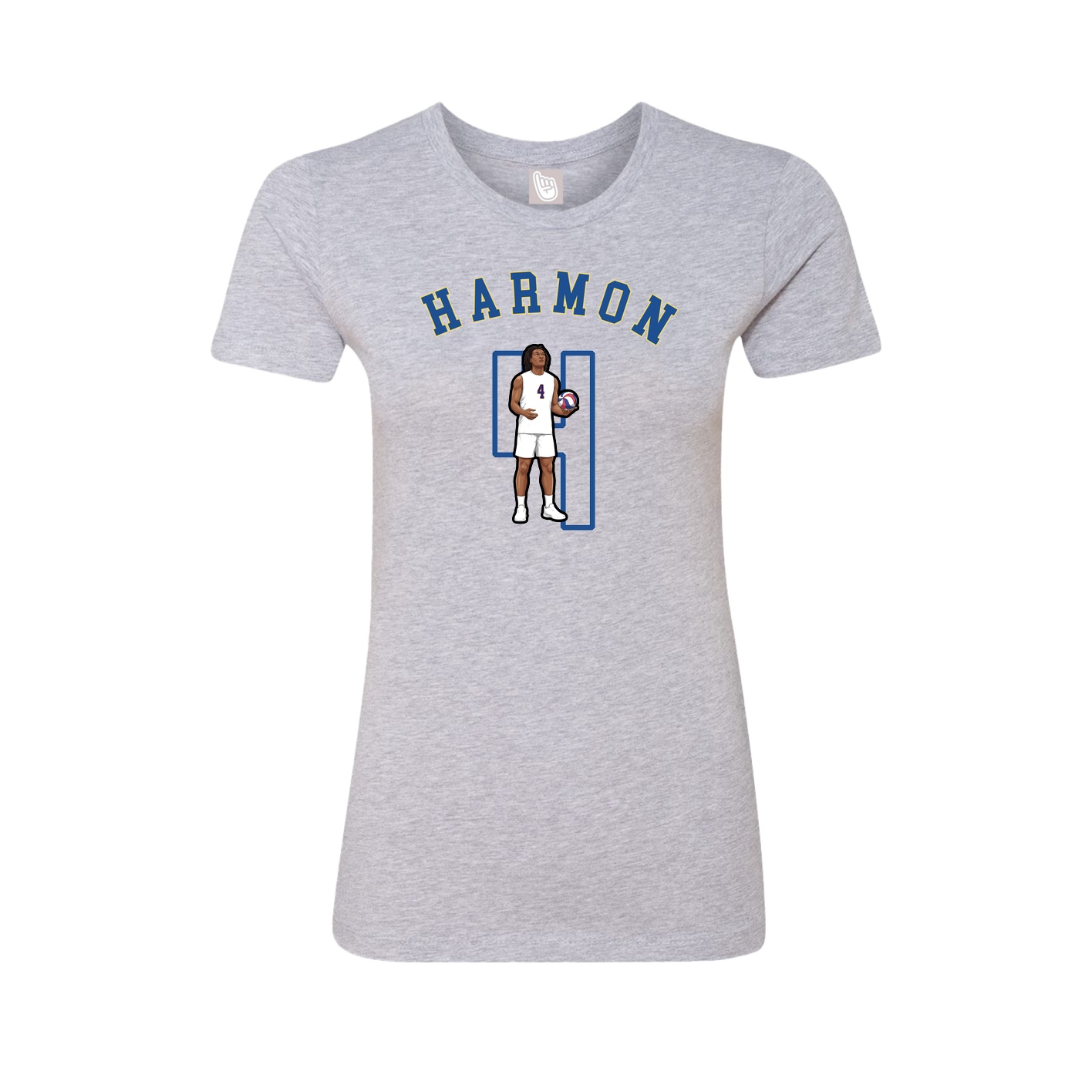 Fitted Women's Tee — Shirsey Arch in Grey