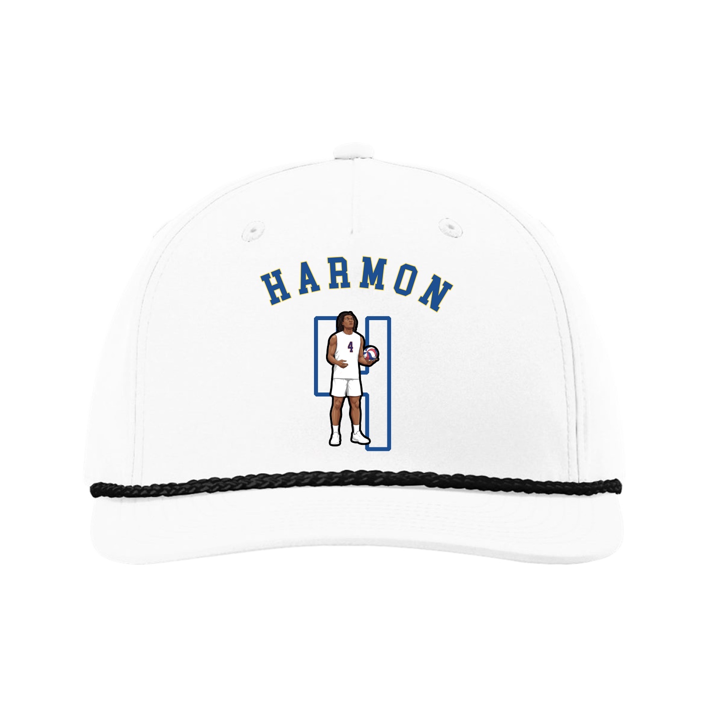 Five-Panel Classic Rope Cap — Shirsey Arch in White