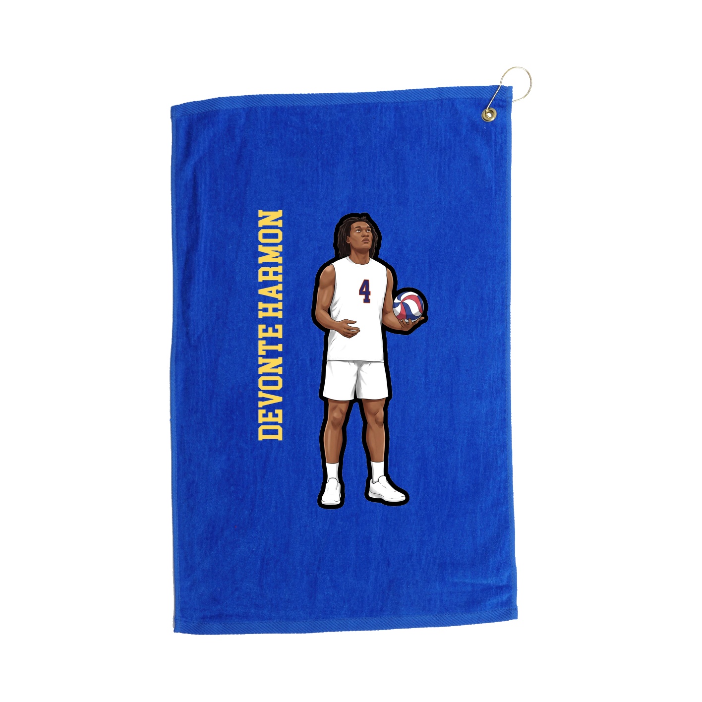 Golf Towel — Name Vertical in Royal