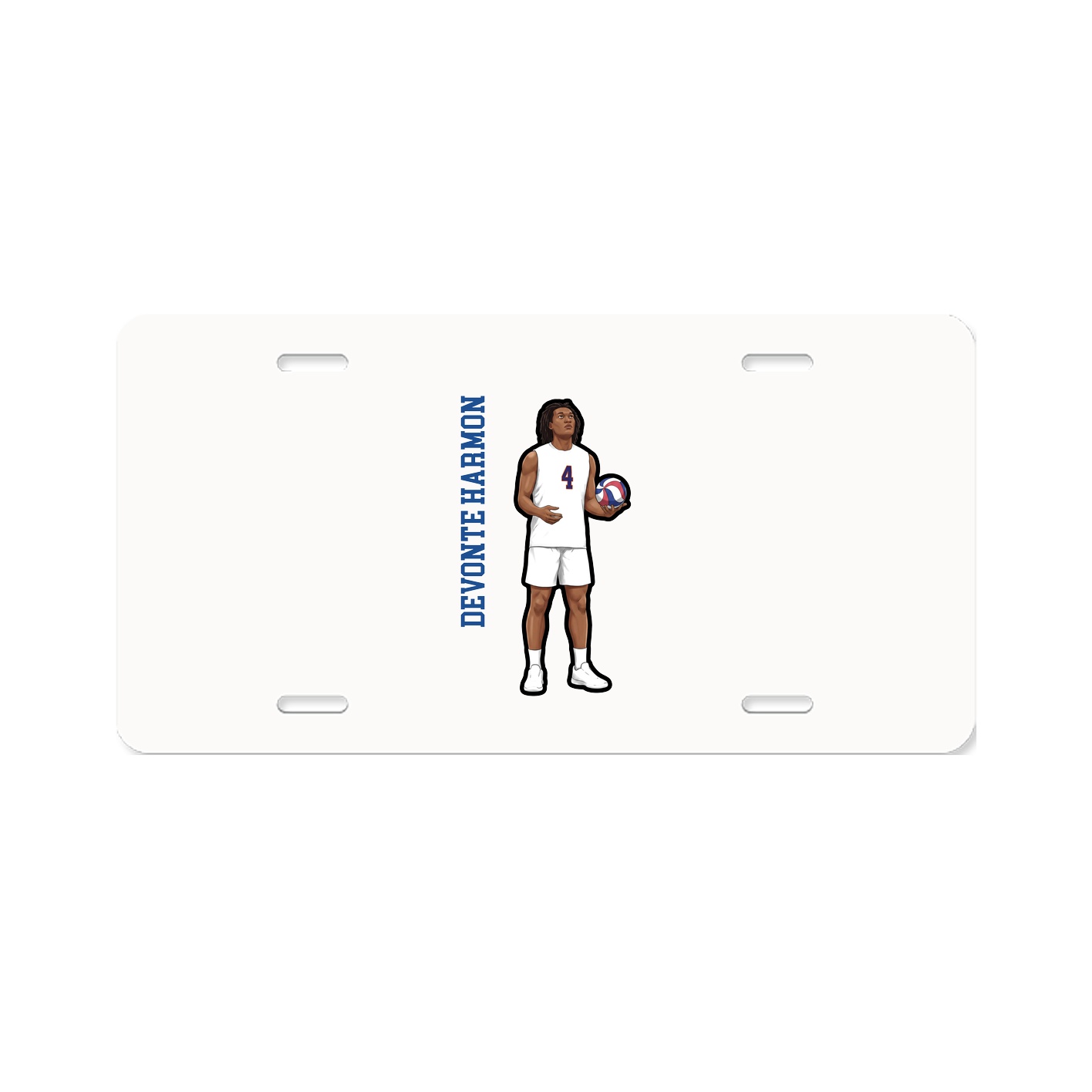 License Plate — Name Vertical in Classic