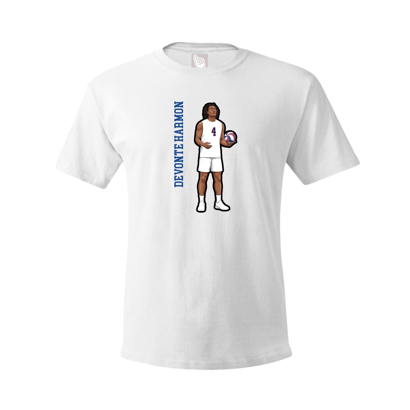 Tee — Name Vertical in White
