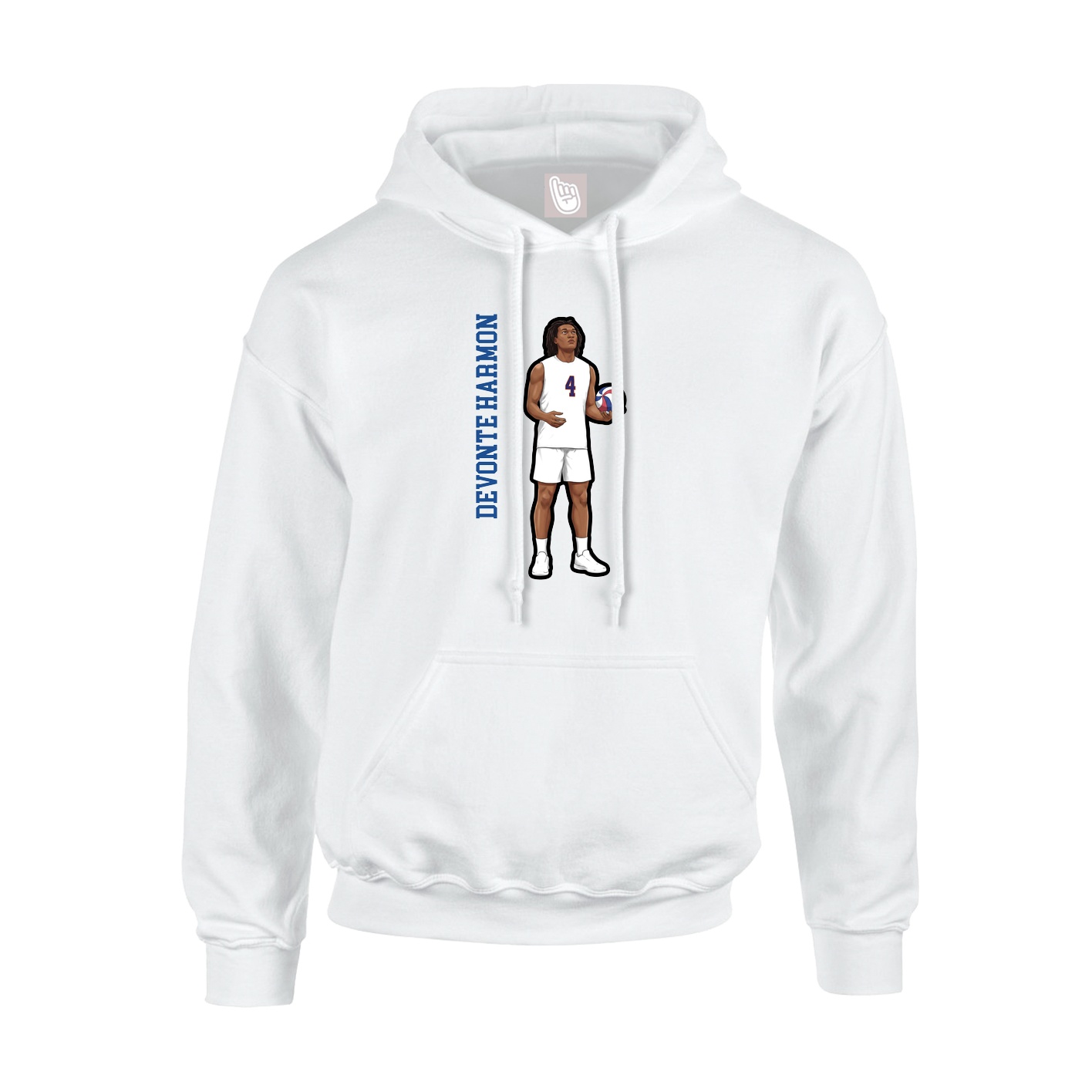 Hoodie — Name Vertical in White