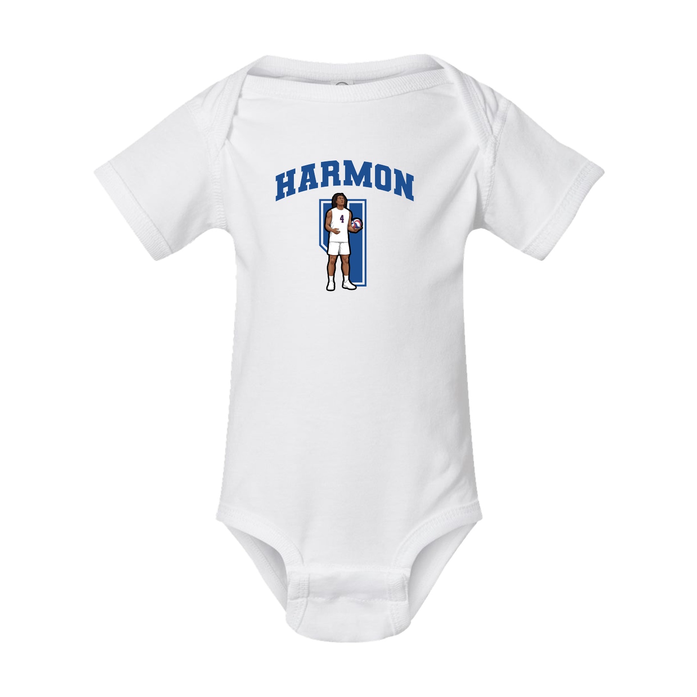 Baby Onesie — Number in White