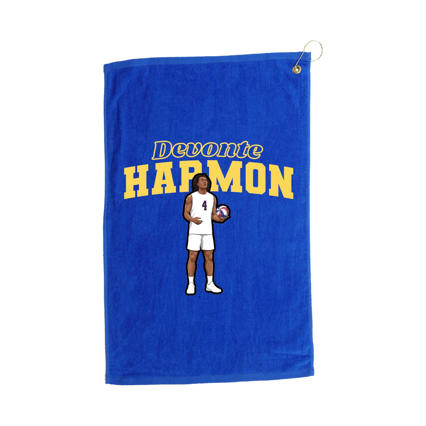 Golf Towel — Name Arch in Royal