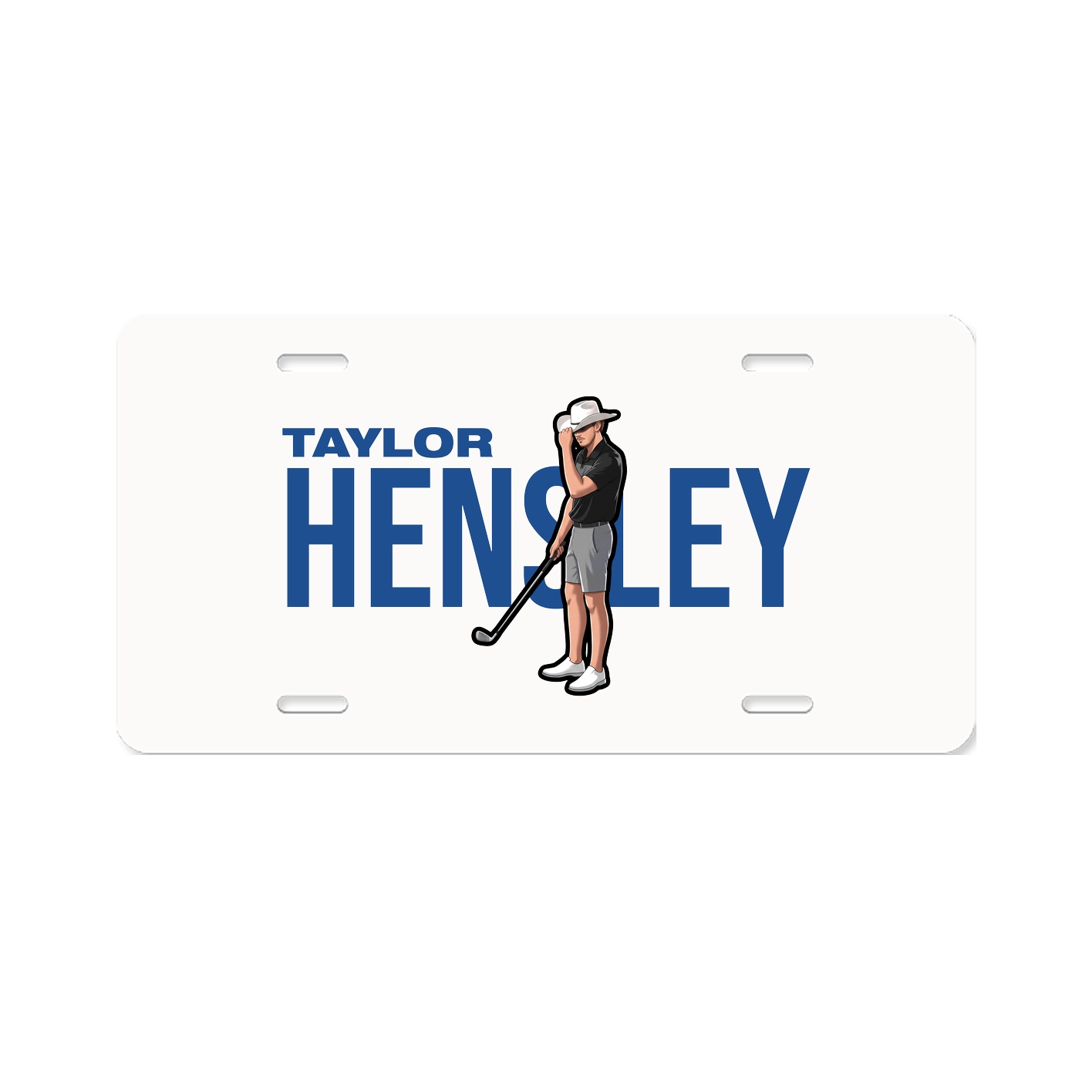 License Plate — Player Name in Classic