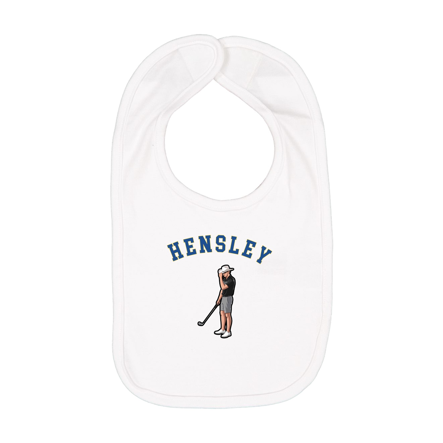 Infant Bib — Shirsey Arch in White
