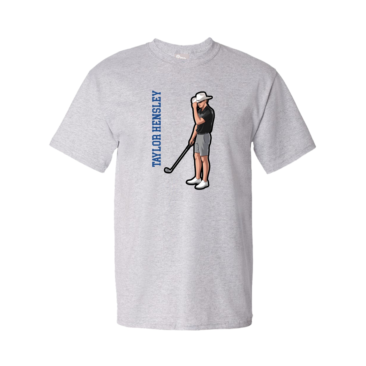 Tee — Name Vertical in Grey