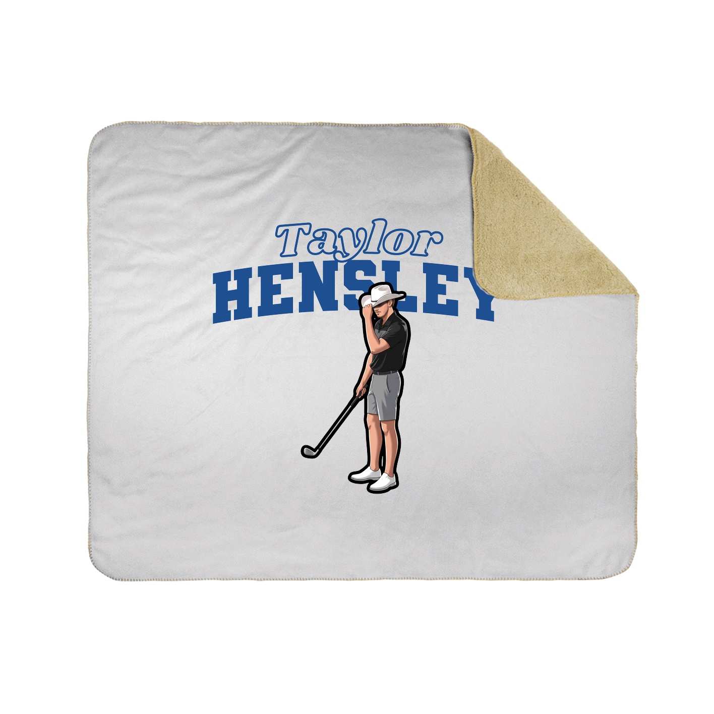 Throw Blanket — Name Arch in White