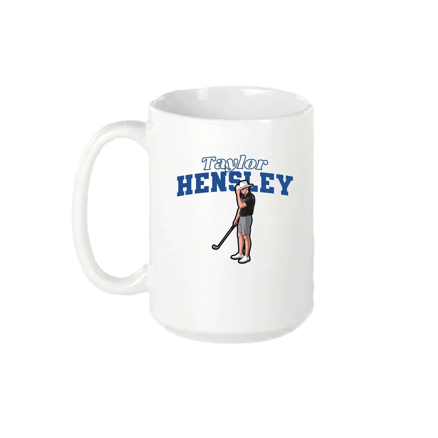 15oz Coffee Mug — Name Arch in White