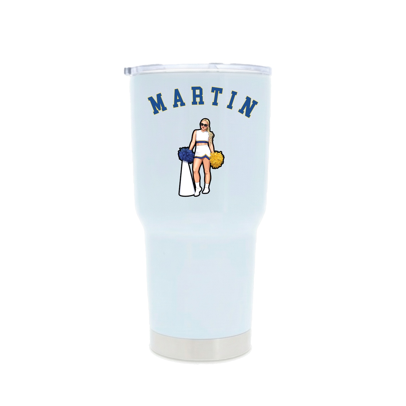 30oz Stainless Steel Tumbler — Shirsey Arch in White