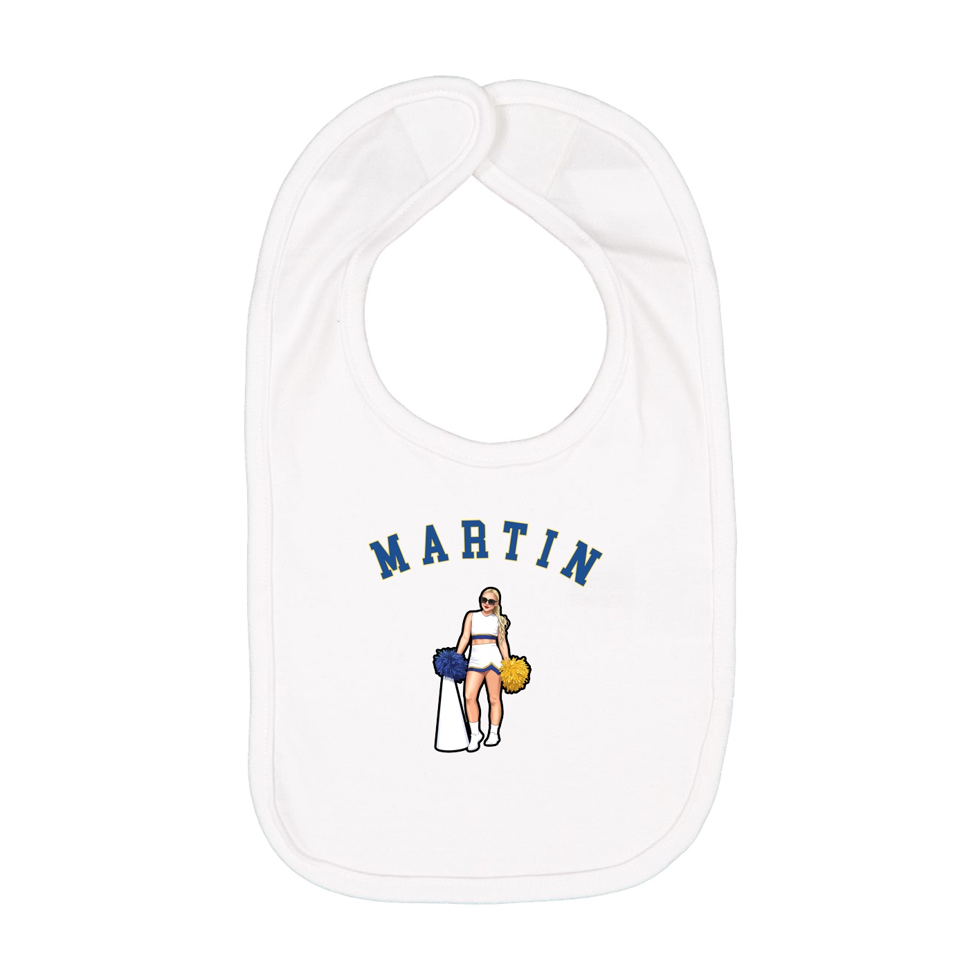 Infant Bib — Shirsey Arch in White