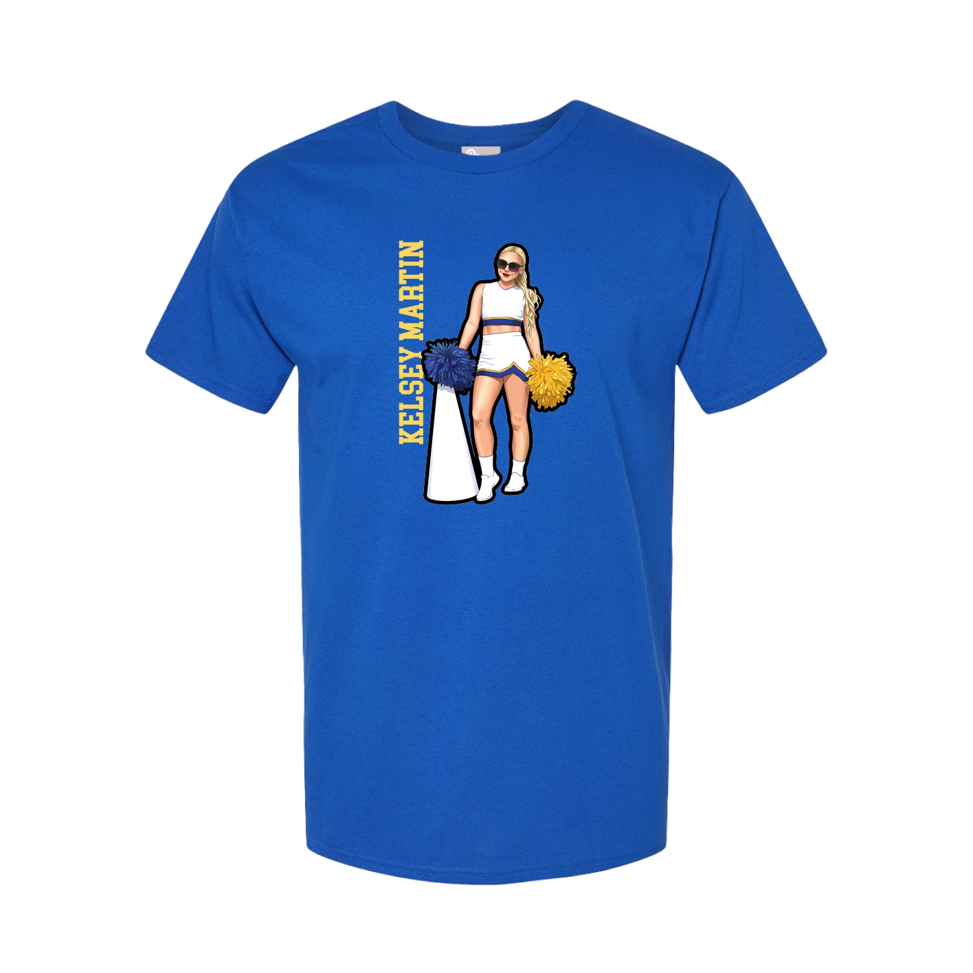 Youth Tee — Name Vertical in Royal
