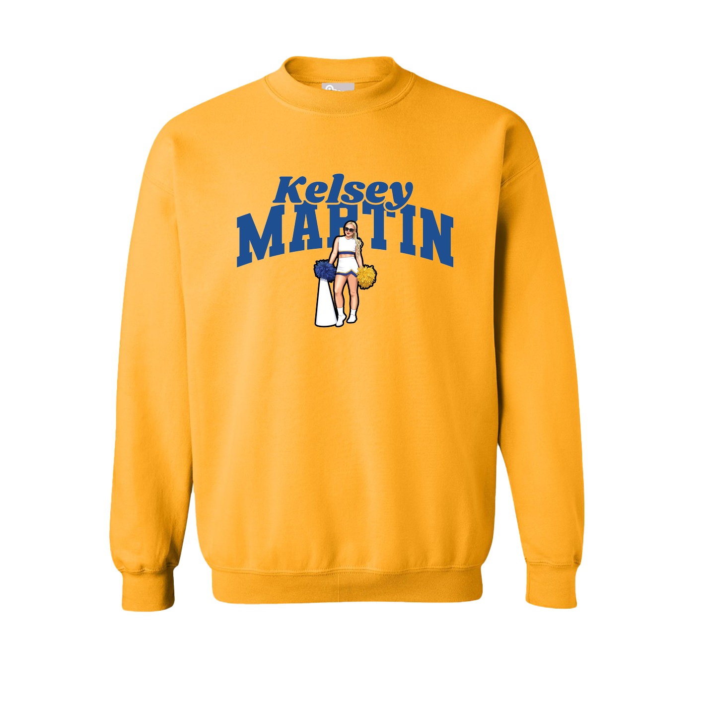 Fleece Crew — Signature Arch in Gold