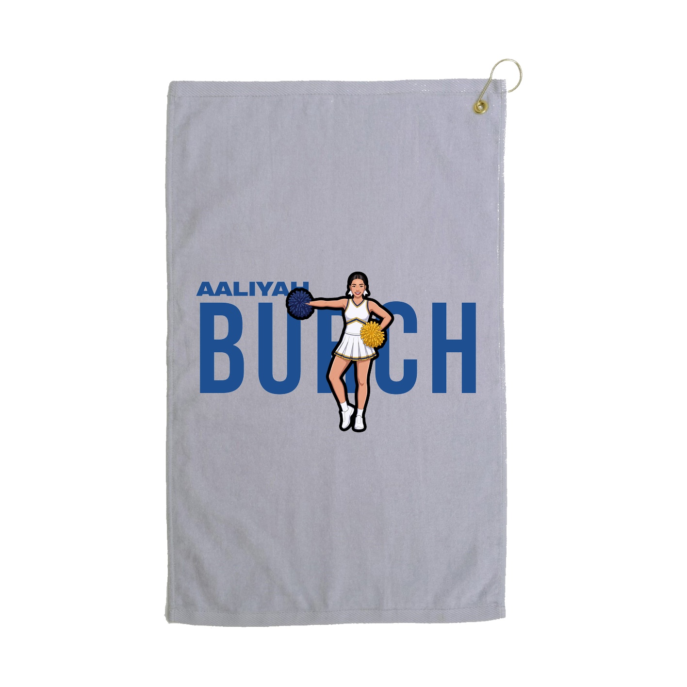 Golf Towel — Player Name in Grey