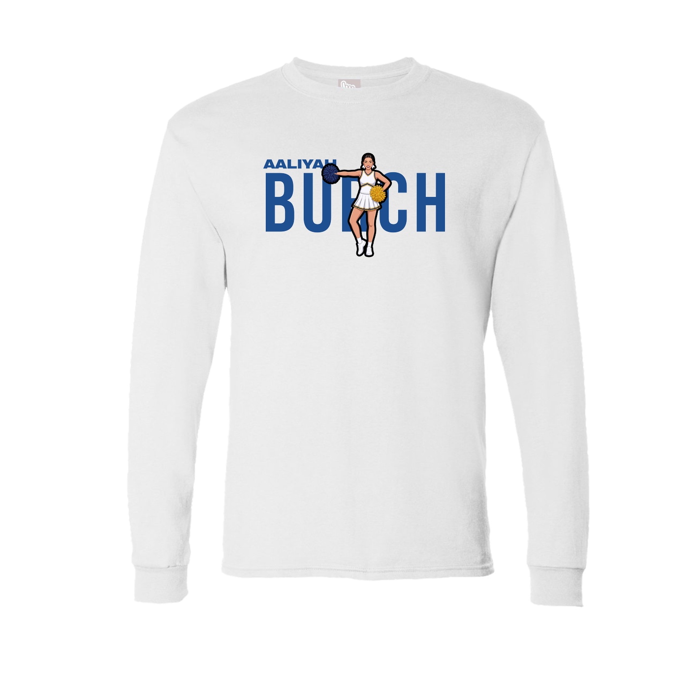 Long Sleeve Tee — Player Name in White
