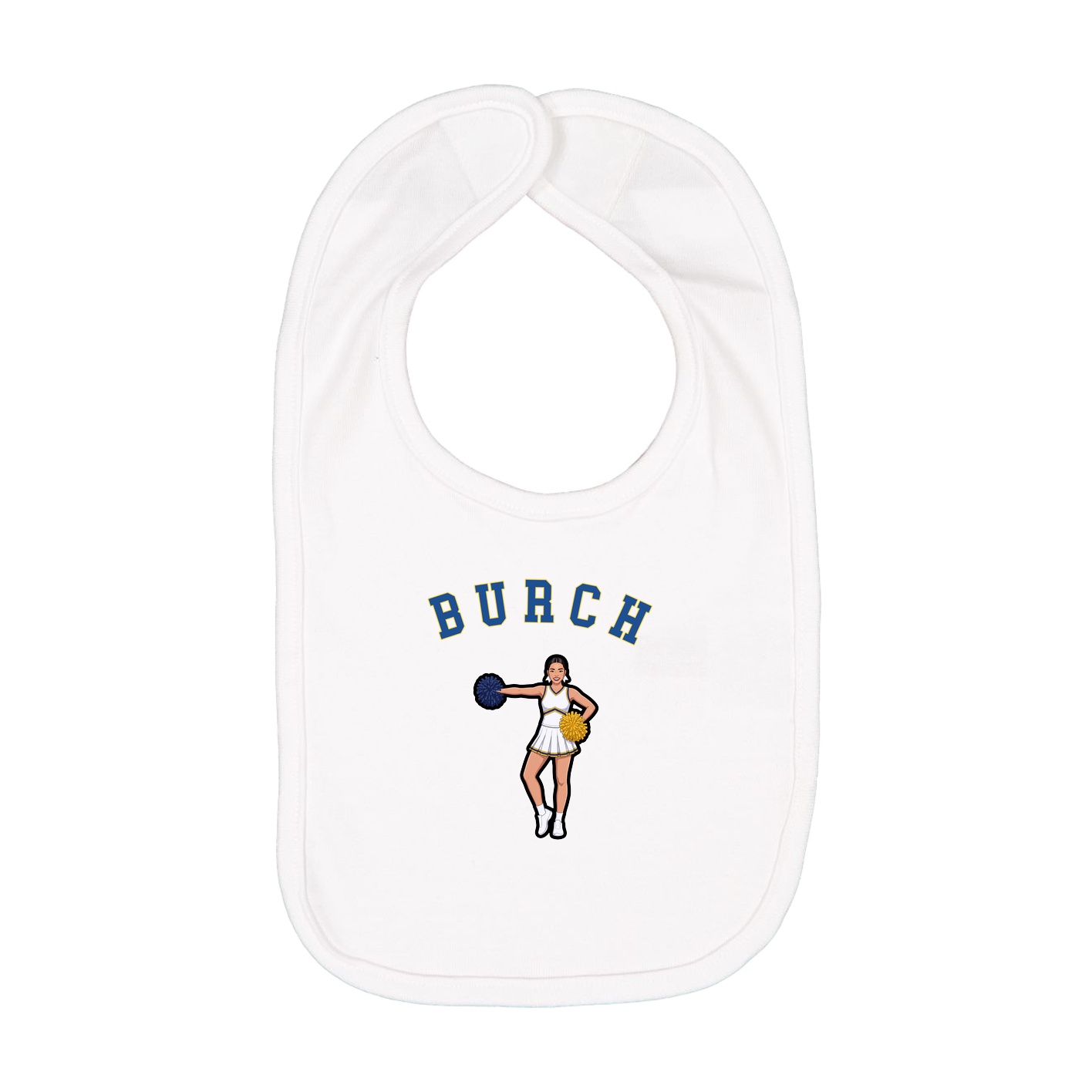 Infant Bib — Shirsey Arch in White