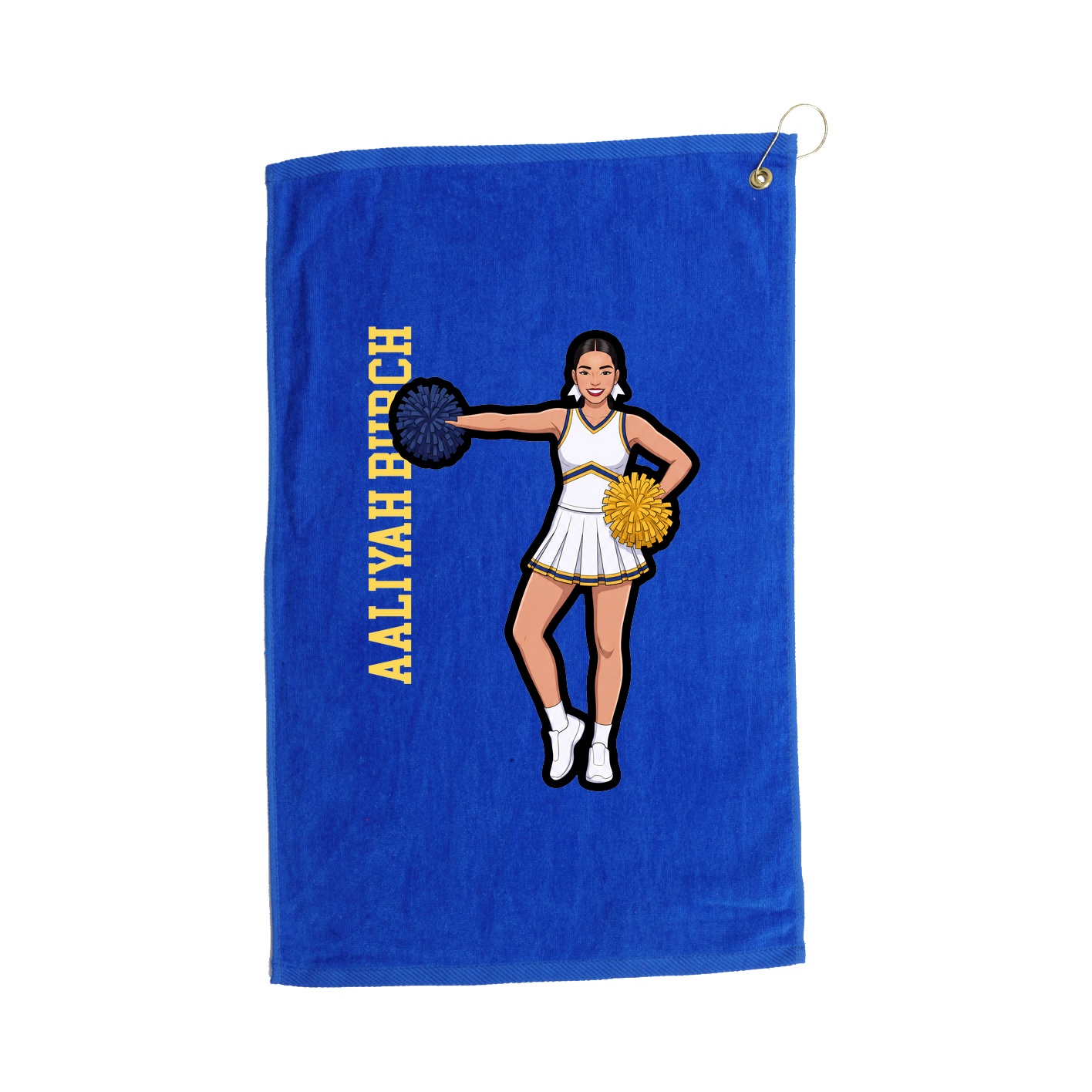 Golf Towel — Name Vertical in Royal