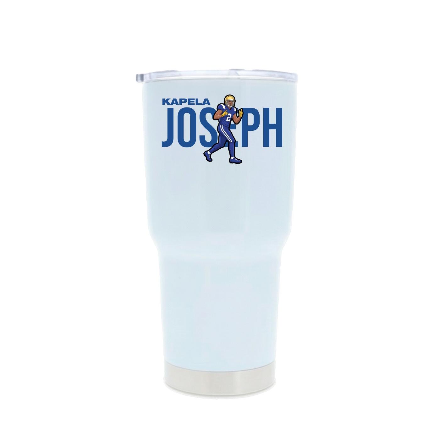 30oz Stainless Steel Tumbler — Player Name in White
