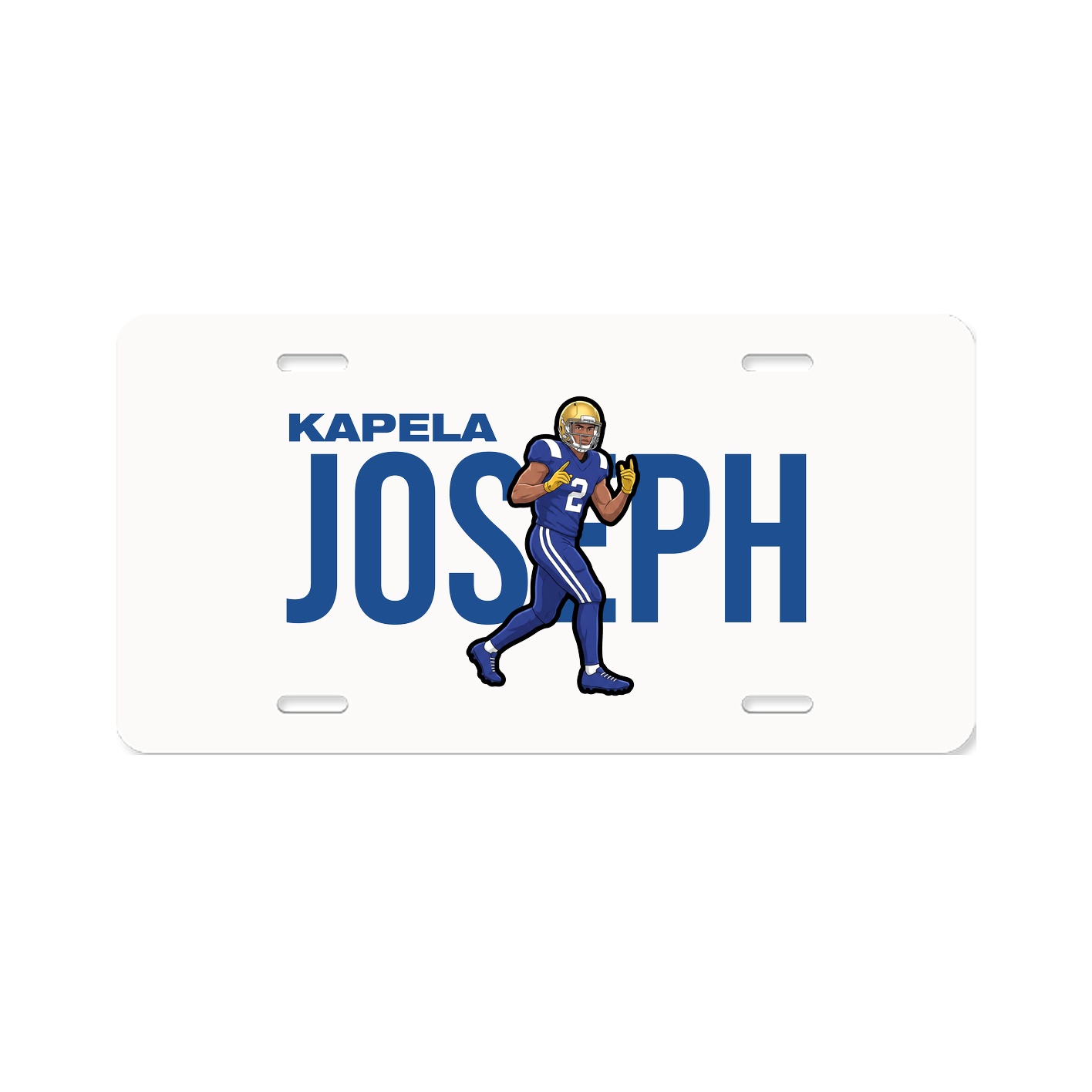 License Plate — Player Name in Classic