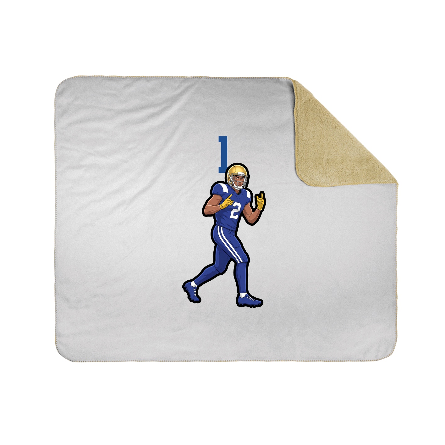 Throw Blanket — Number Top in White