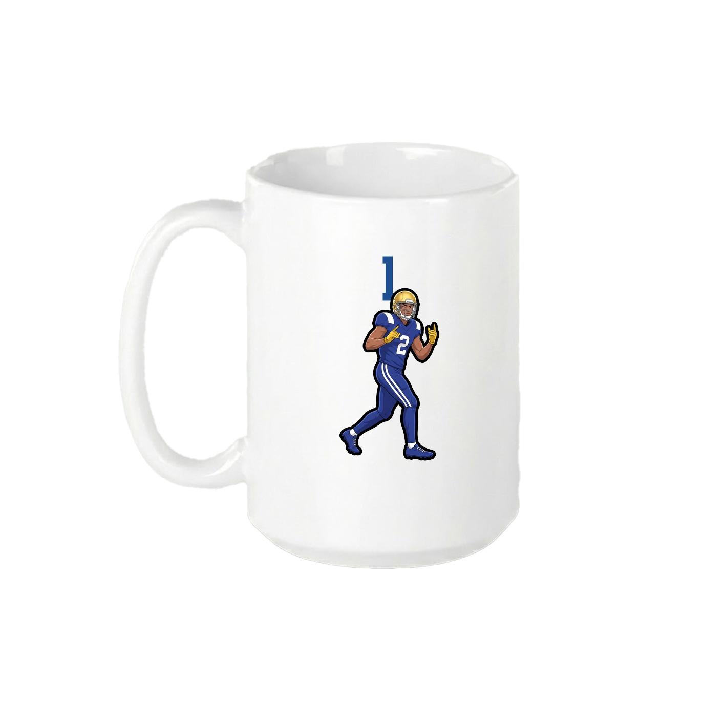15oz Coffee Mug — Number Top in White