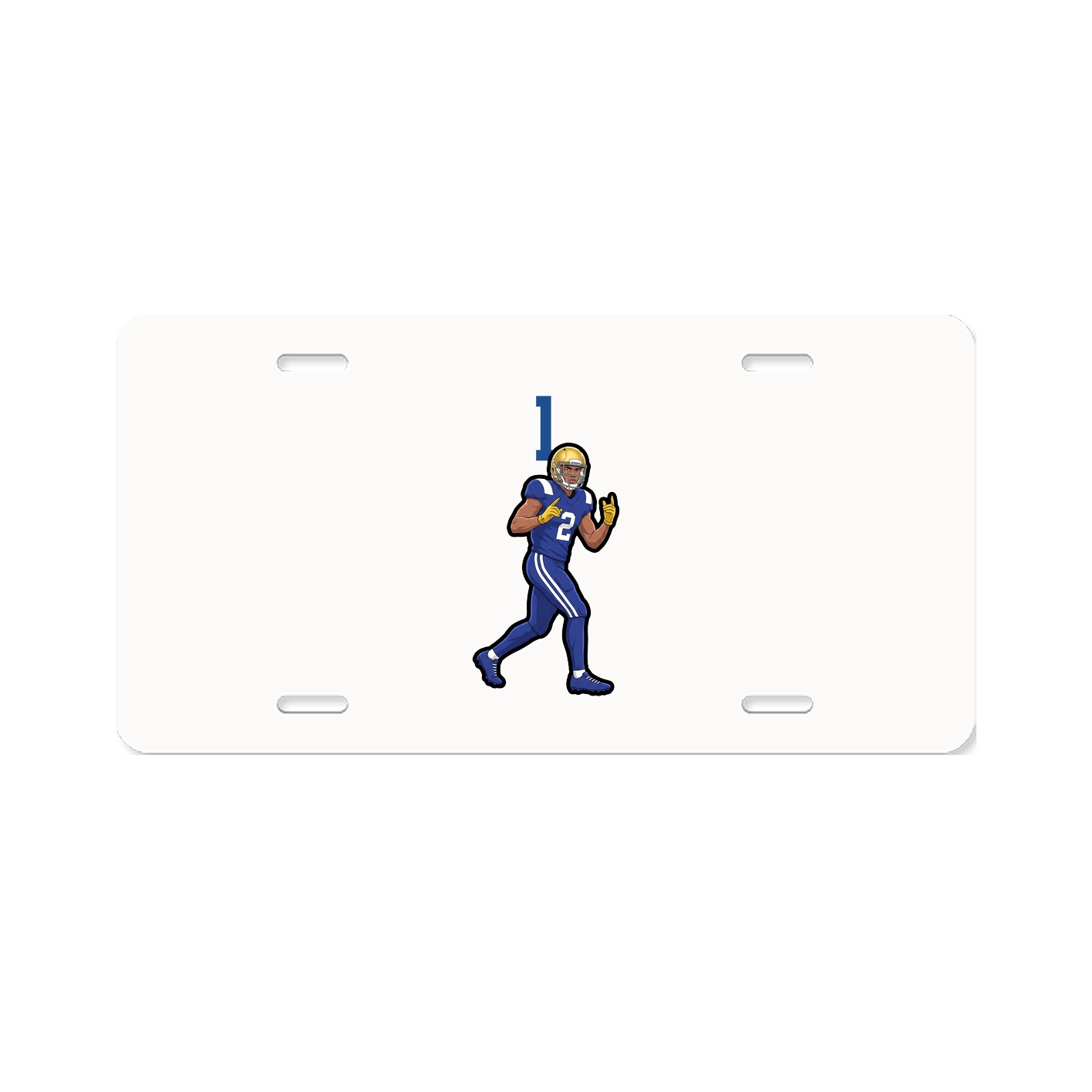 License Plate — Number Top in Classic