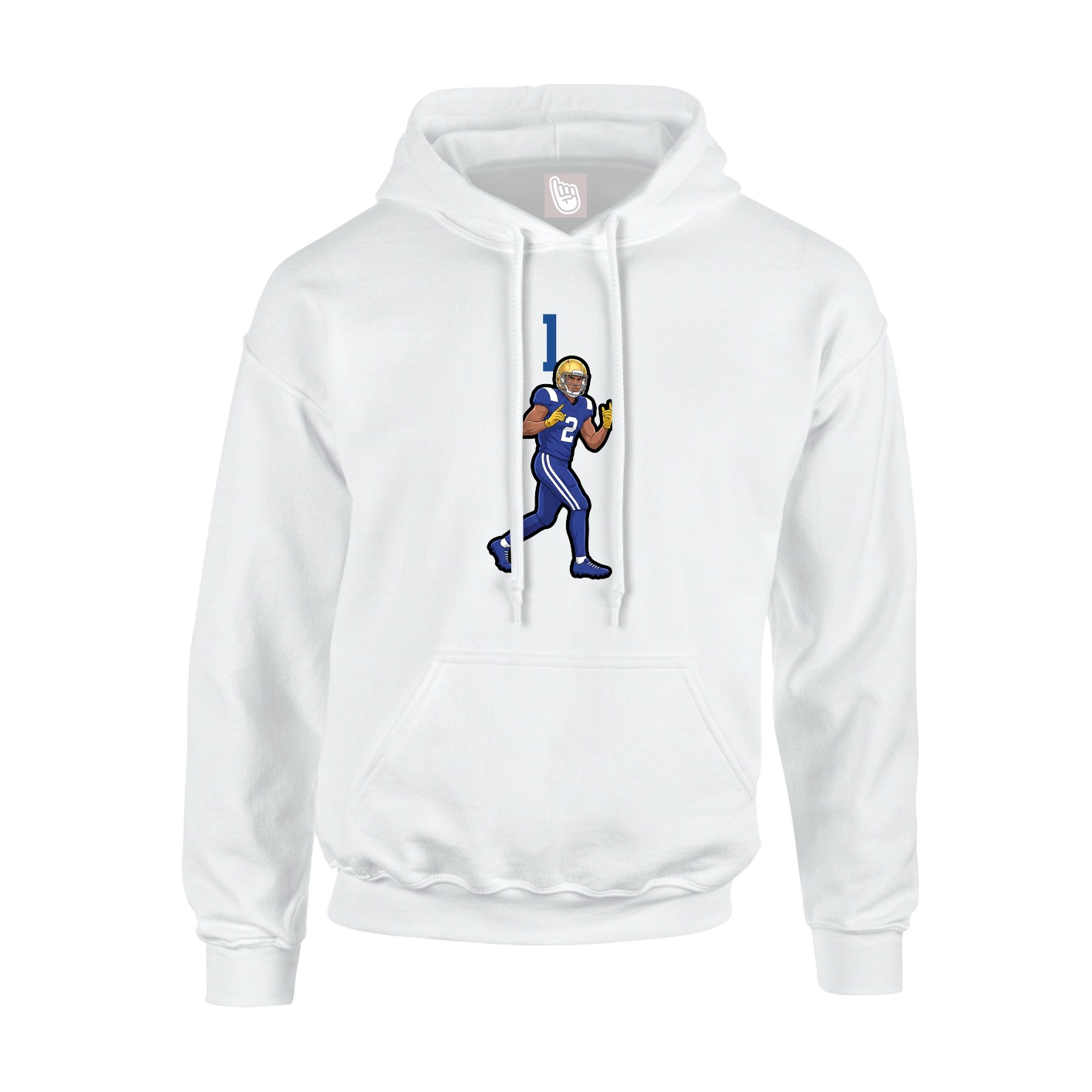Hoodie — Number Top in White