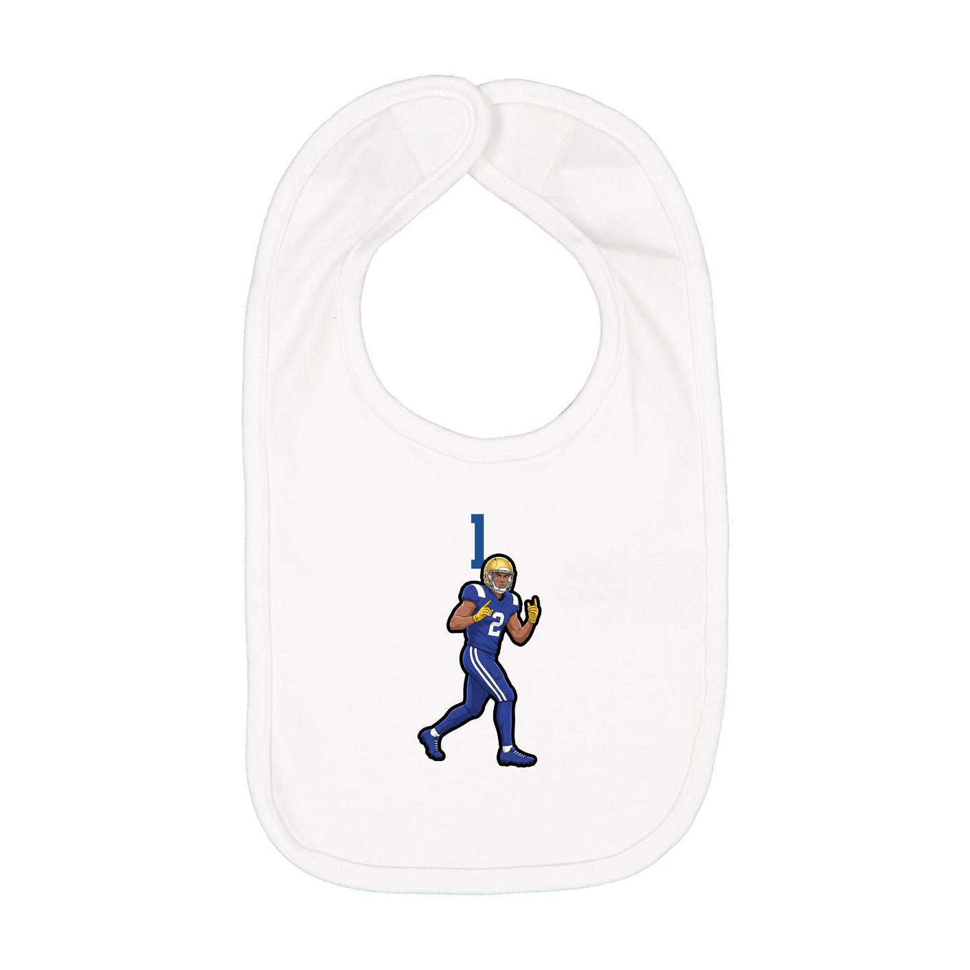 Infant Bib — Number Top in White