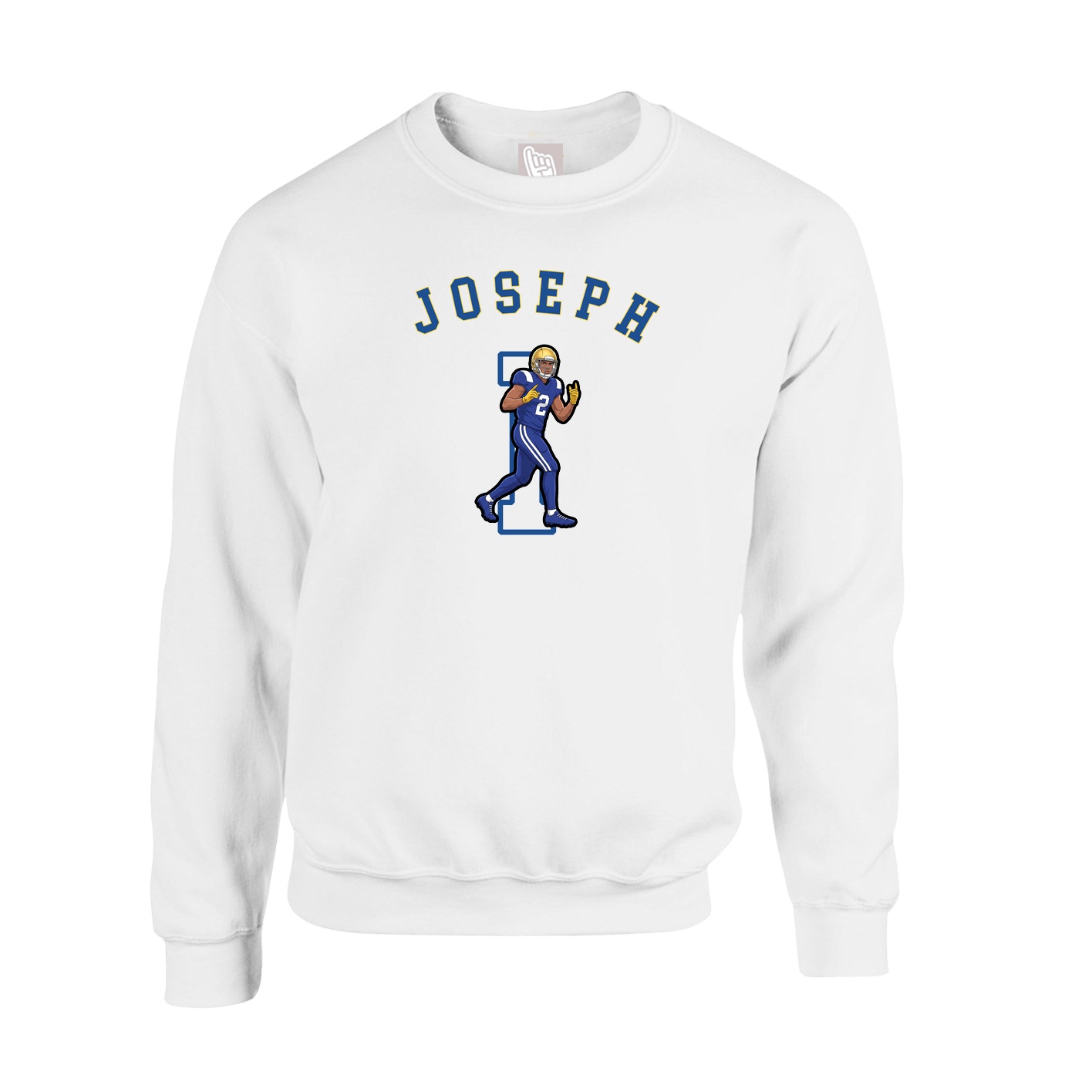 Fleece Crew — Shirsey Arch in White