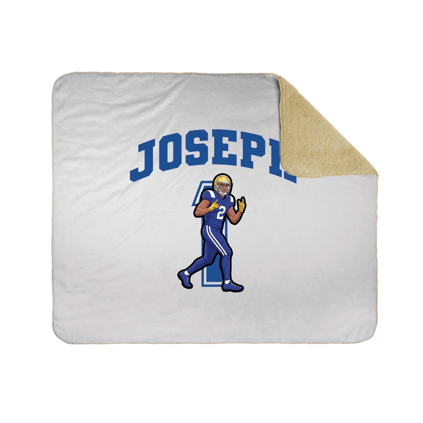 Throw Blanket — Number in White