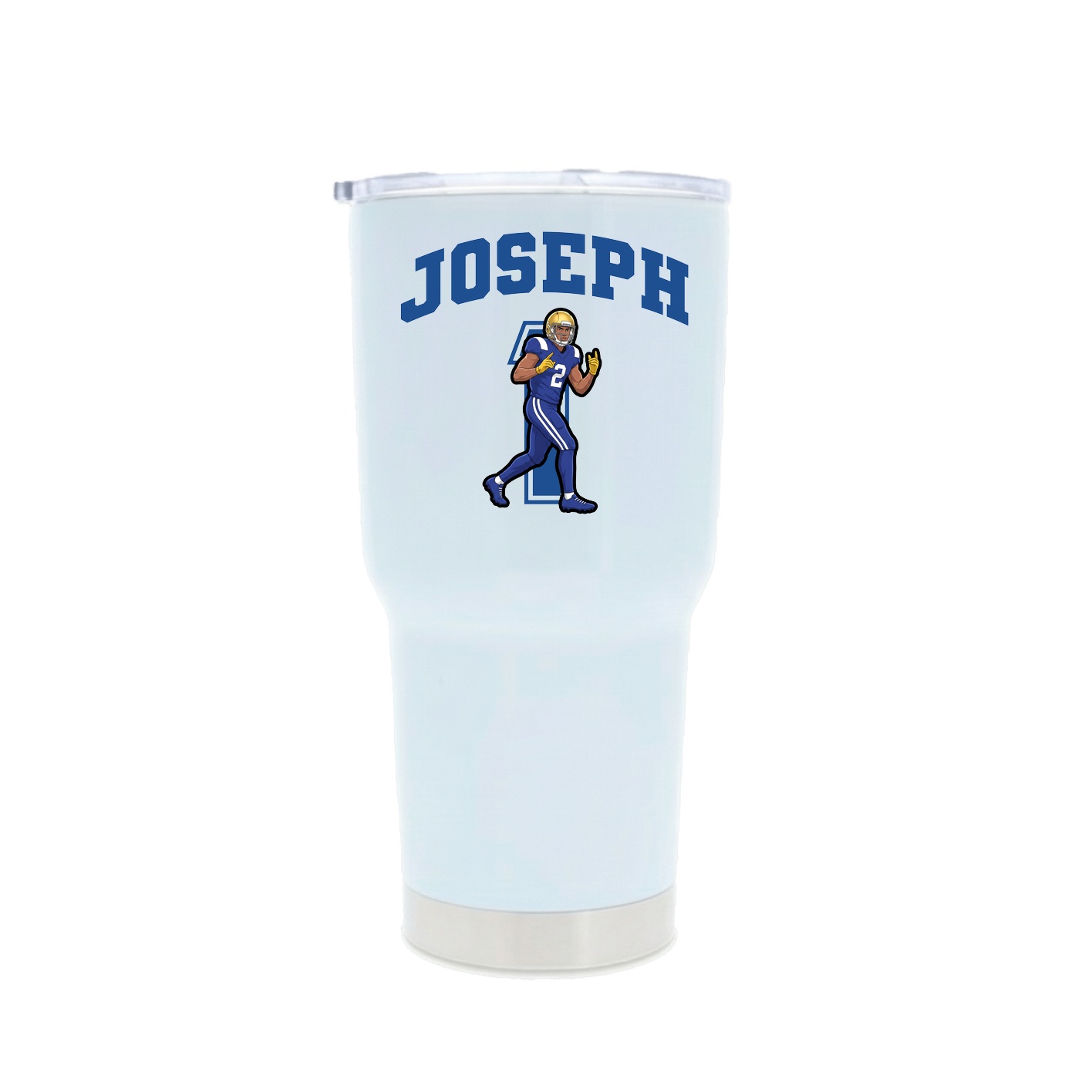 30oz Stainless Steel Tumbler — Number in White