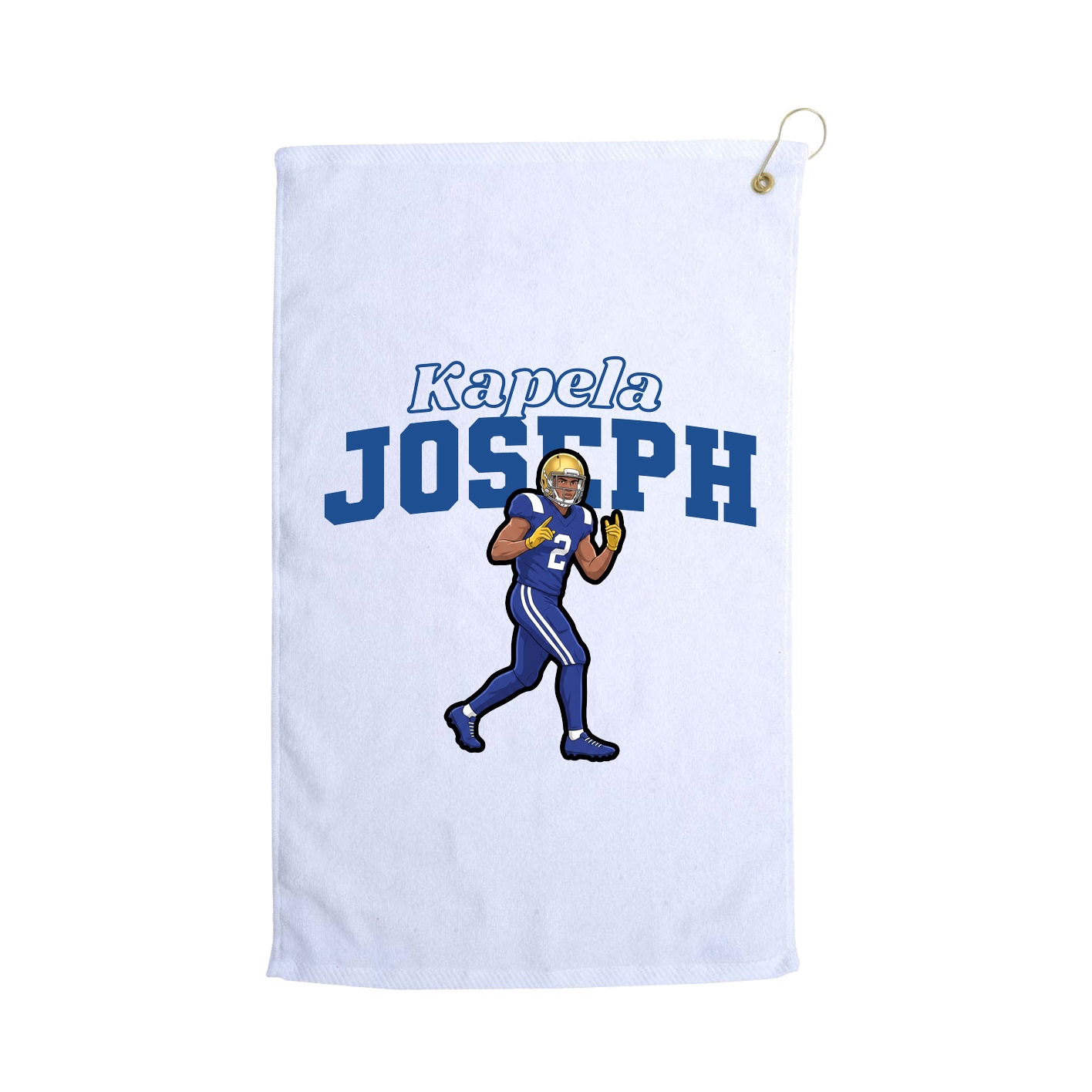 Golf Towel — Name Arch in White