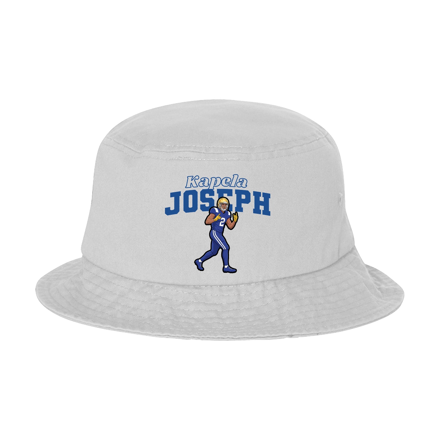 Bucket Cap — Name Arch in White