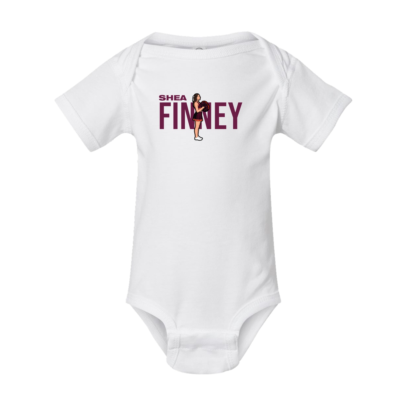 Baby Onesie — Player Name in White