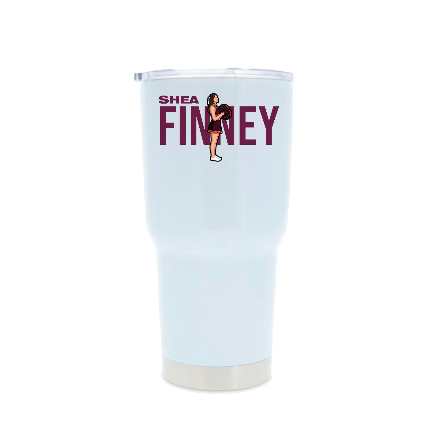 30oz Stainless Steel Tumbler — Player Name in White