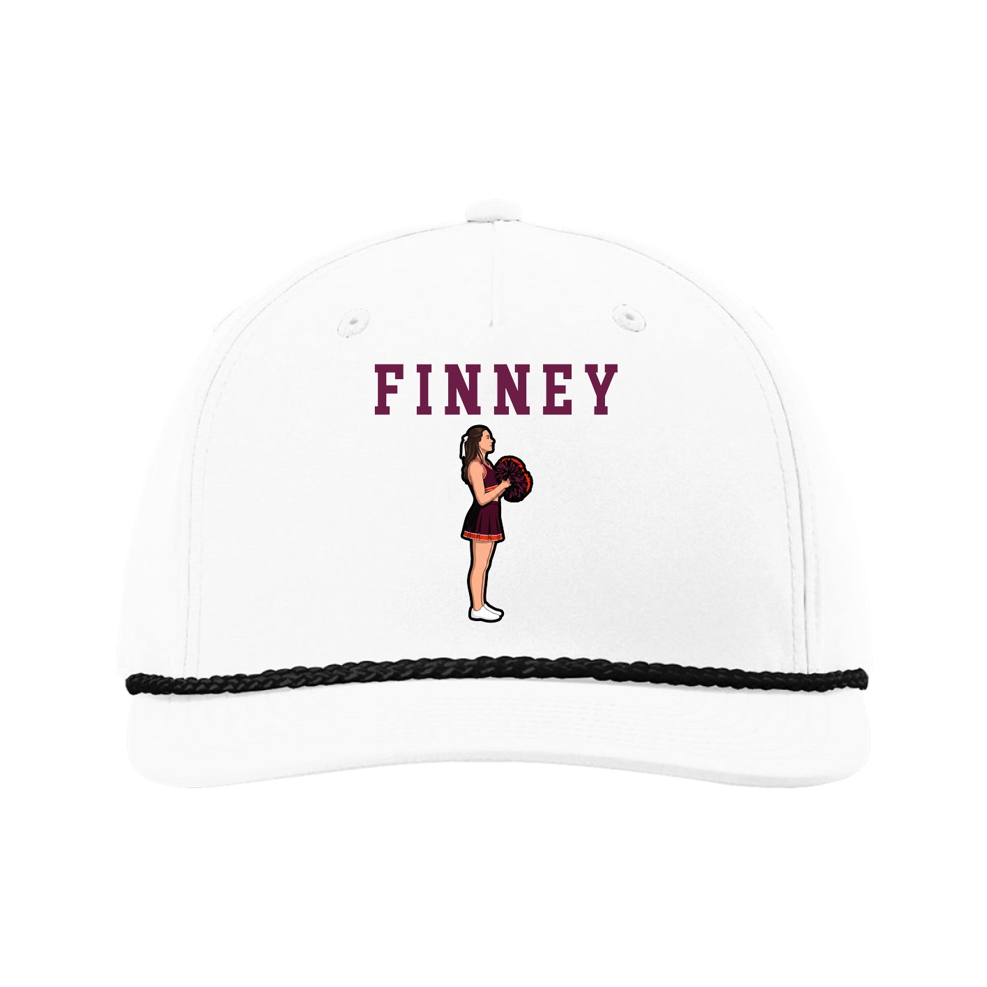 Five-Panel Classic Rope Cap — Shirsey in White
