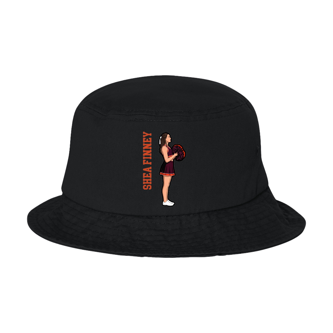 Bucket Cap — Name Vertical in Black