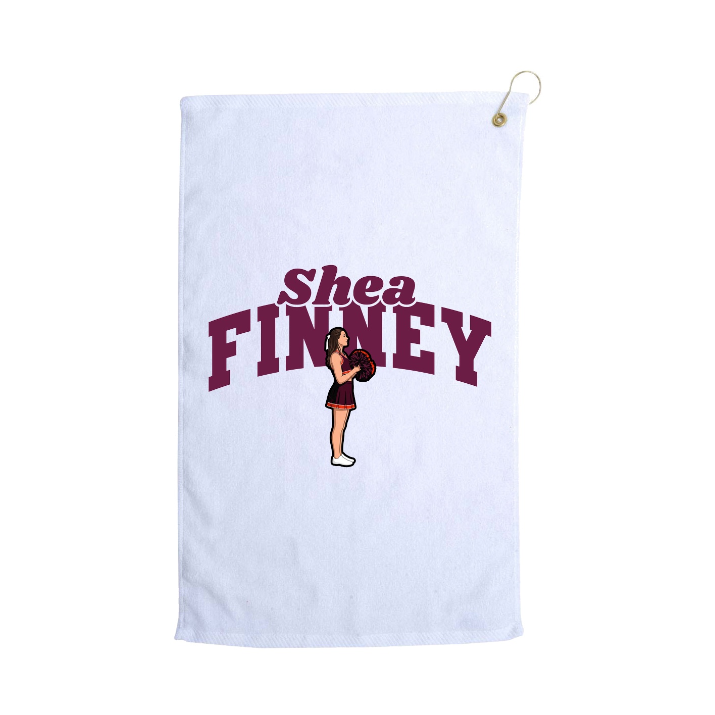 Golf Towel — Signature Arch in White