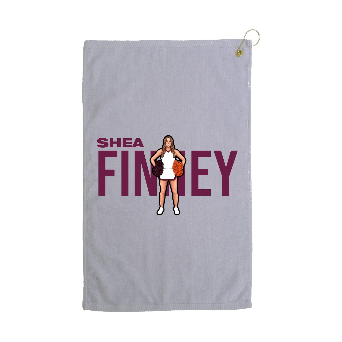 Golf Towel — Player Name in Grey