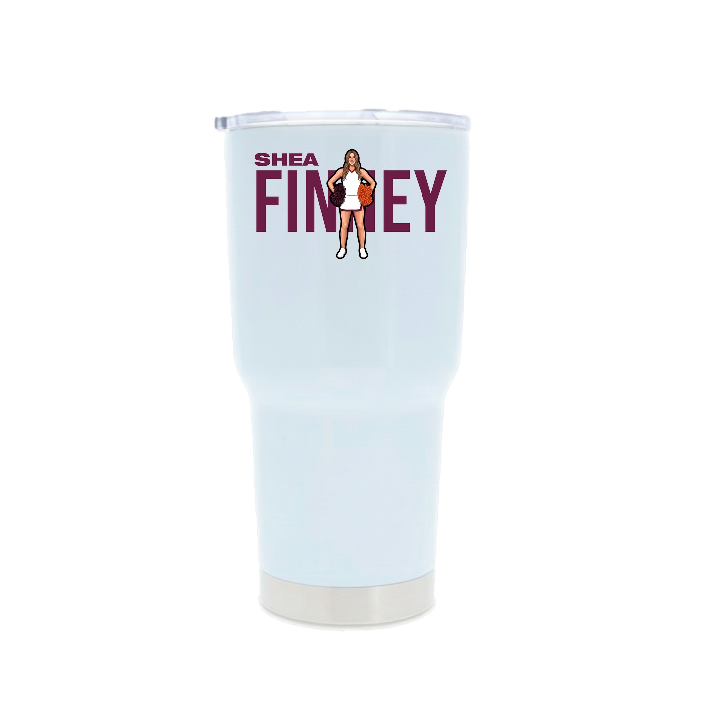 30oz Stainless Steel Tumbler — Player Name in White