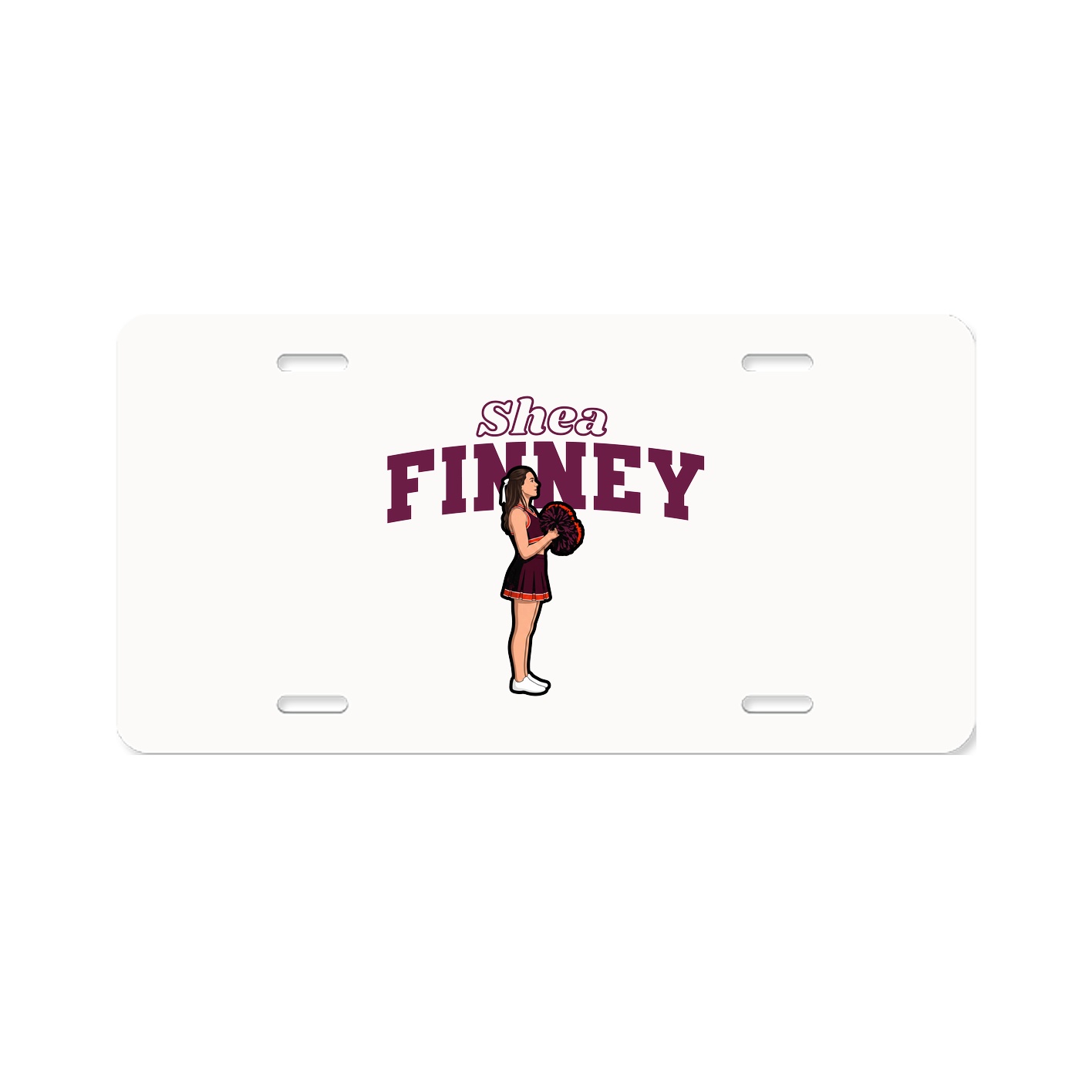 License Plate — Name Arch in Classic