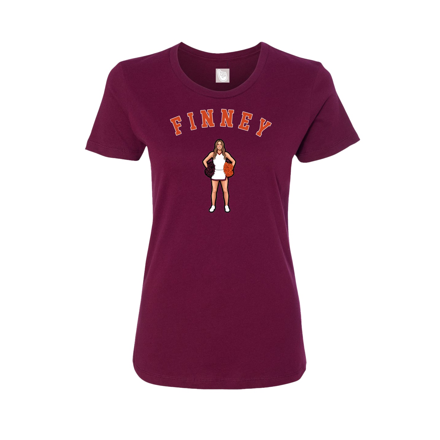 Fitted Women's Tee — Shirsey Arch in Maroon
