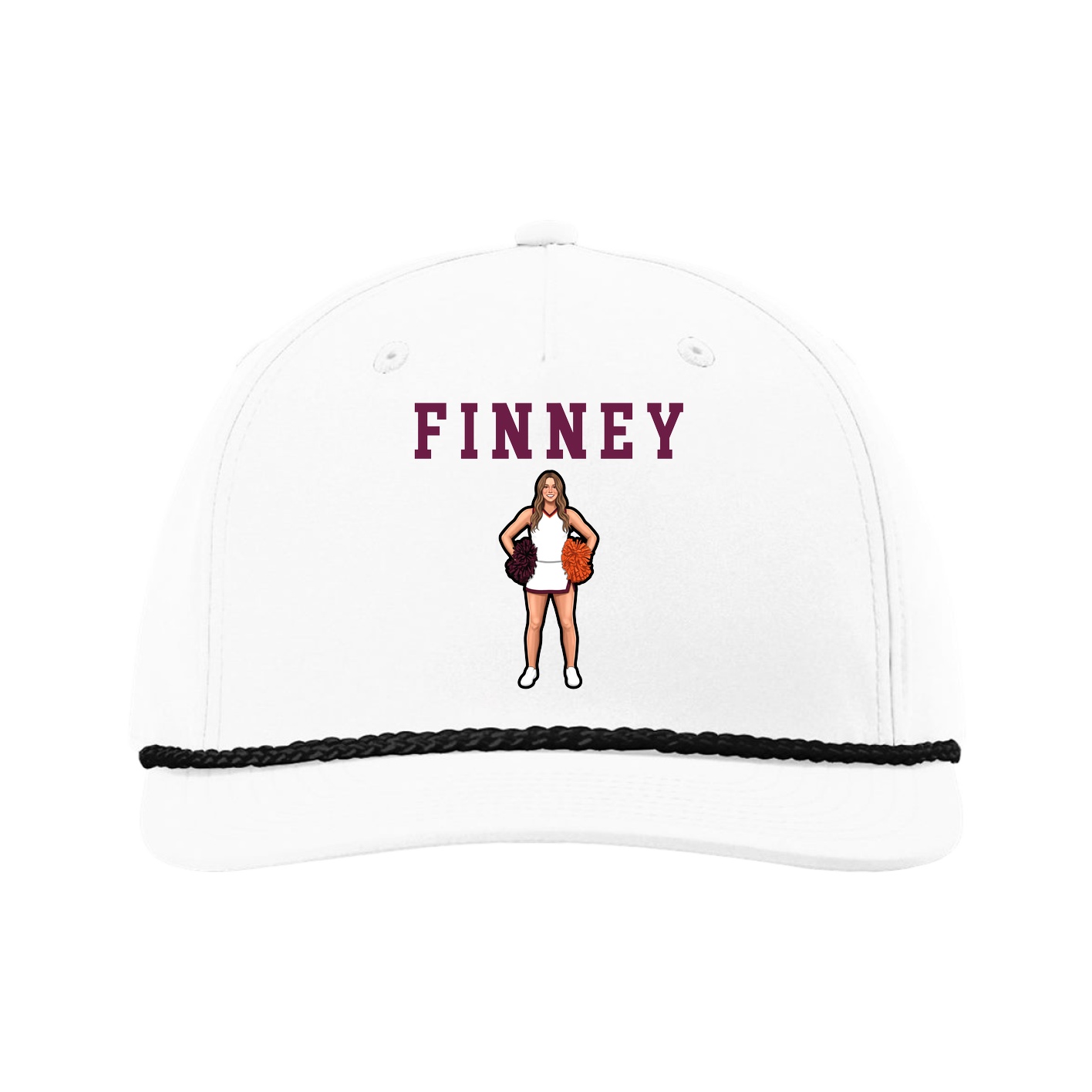Five-Panel Classic Rope Cap — Shirsey in White