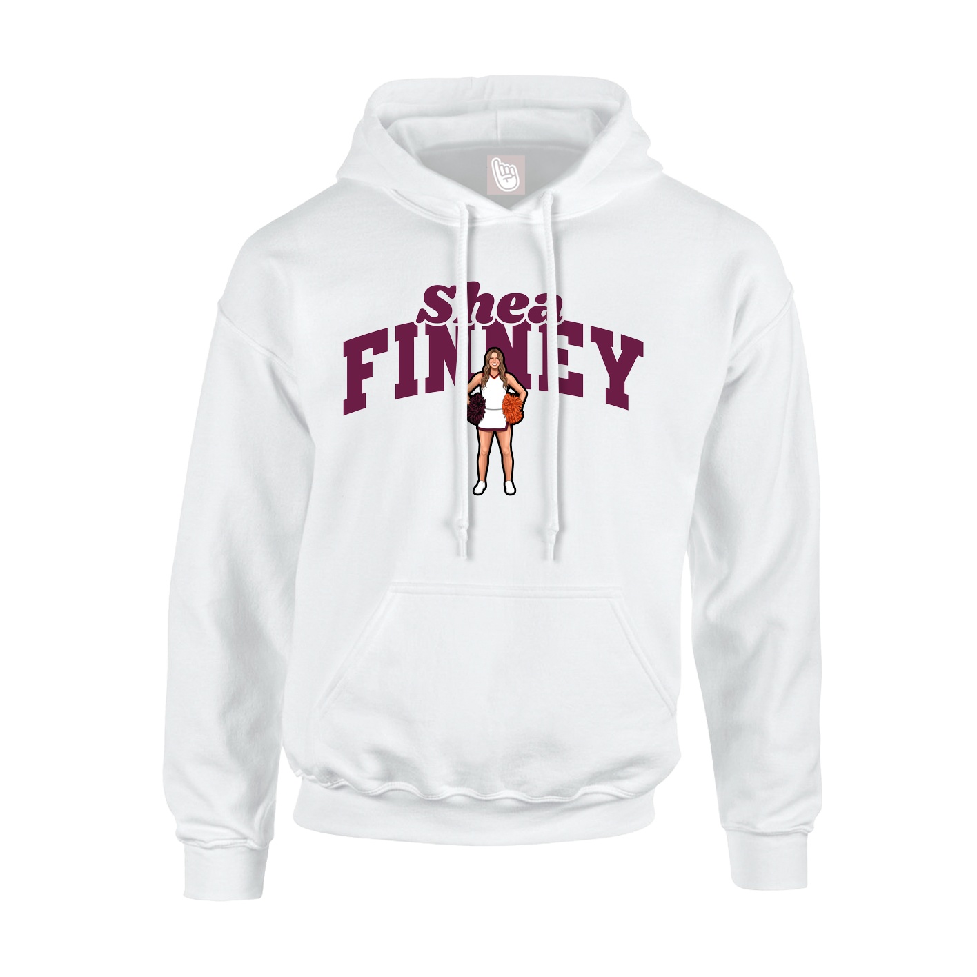 Youth Hoodie — Signature Arch in White