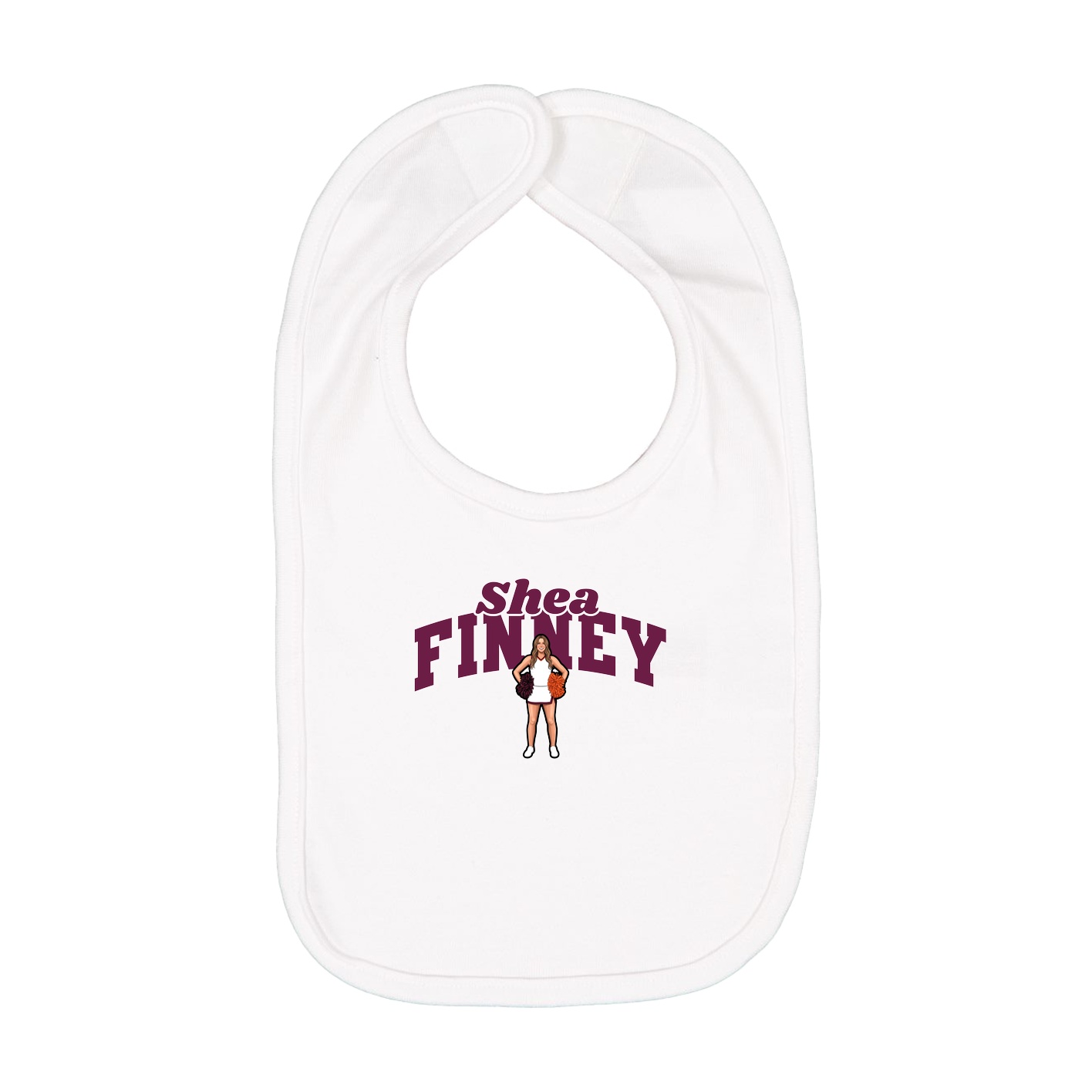 Infant Bib — Signature Arch in White
