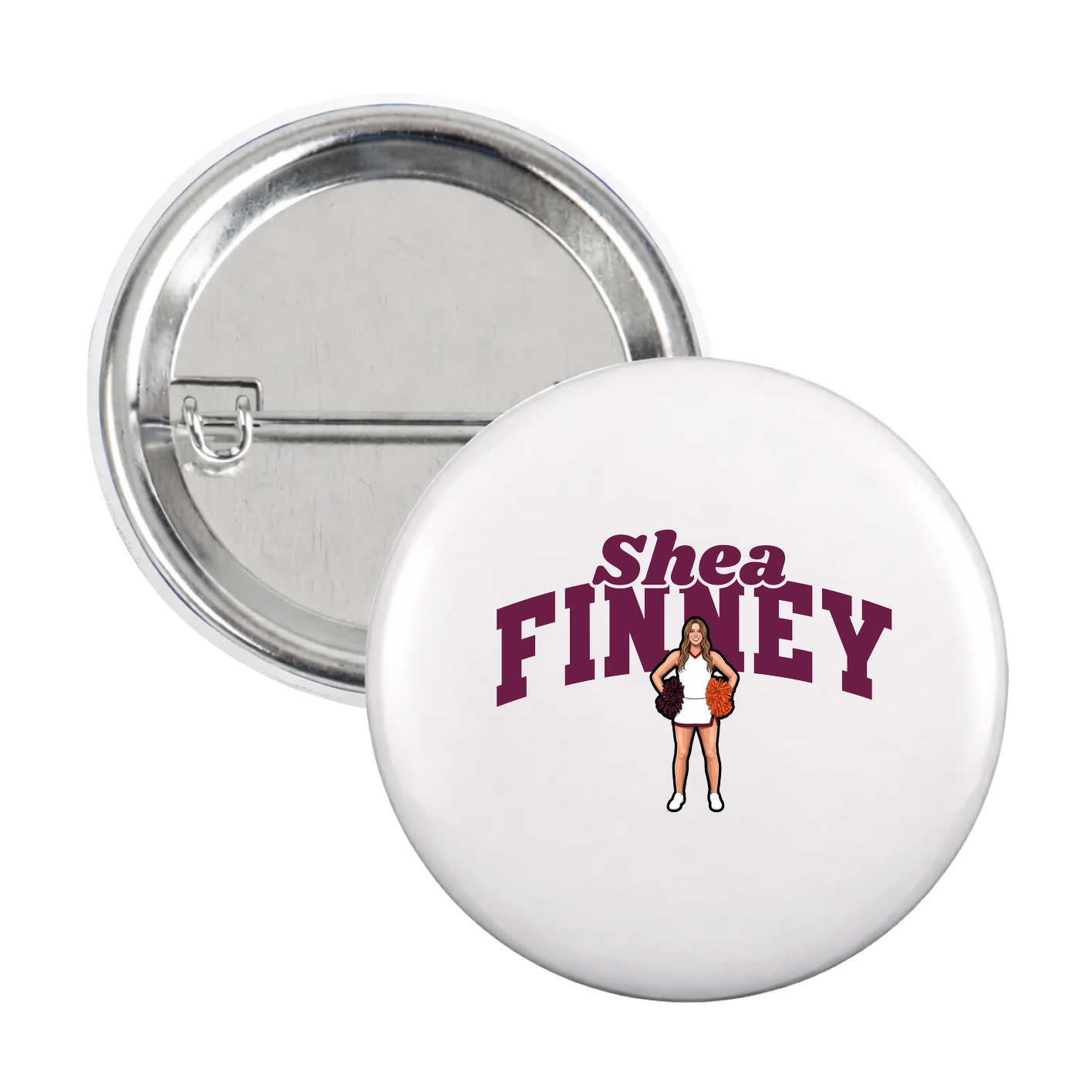 Game Day Button — Signature Arch in White