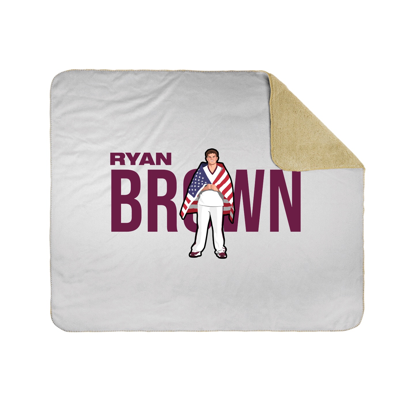 Throw Blanket — Player Name in White
